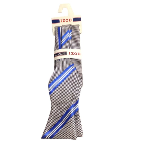 IZOD Bow Tie & Pocket Square New with Tags - Picture 2 of 8
